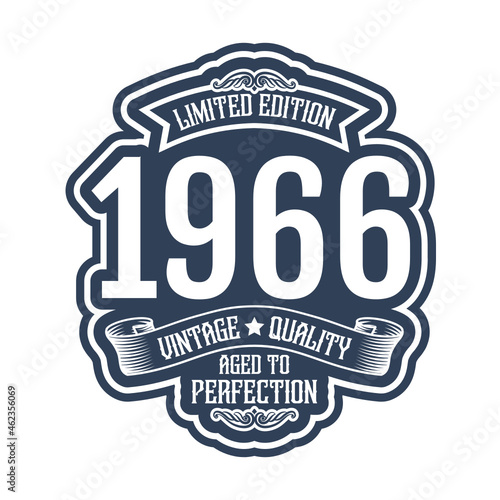 vintage 1966 Aged to perfection, 1966 birthday typography design for T-shirt