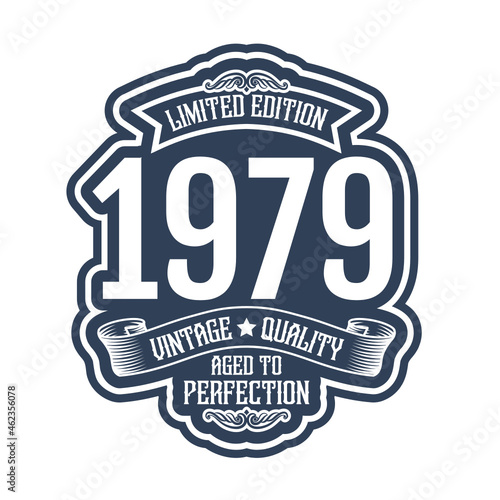 vintage 1979 Aged to perfection, 1979 birthday typography design for T-shirt