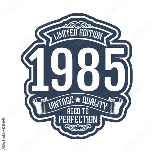 vintage 1985 Aged to perfection, 1985 birthday typography design for T-shirt