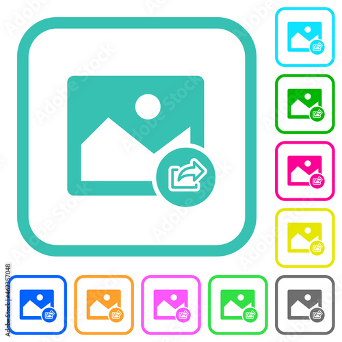 Export image vivid colored flat icons