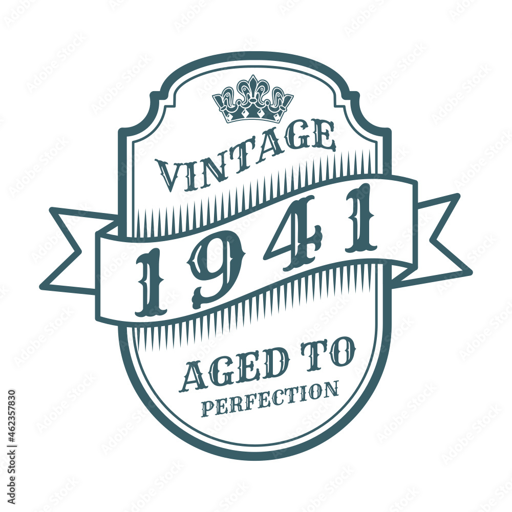 vintage 1941 Aged to perfection, 1941 birthday typography design for T-shirt