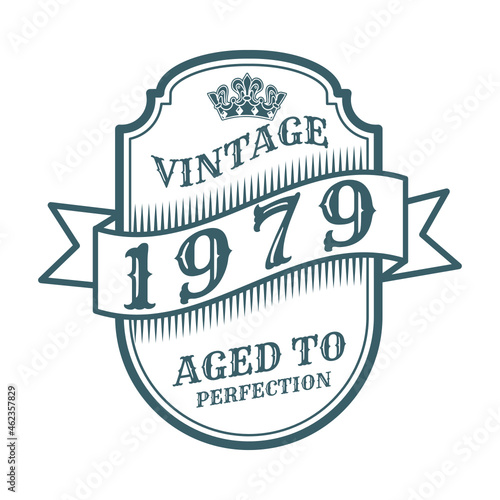 vintage 1979 Aged to perfection, 1979 birthday typography design for T-shirt