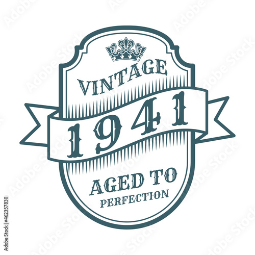 vintage 1941 Aged to perfection, 1941 birthday typography design for T-shirt