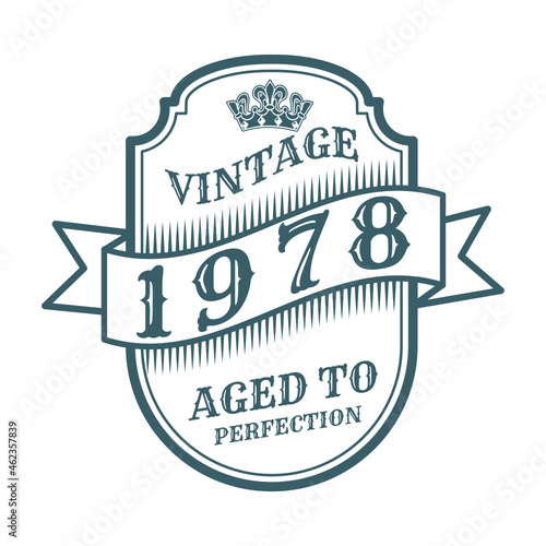 vintage 1978 Aged to perfection, 1978 birthday typography design for T-shirt