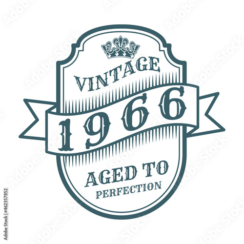 vintage 1966 Aged to perfection, 1966 birthday typography design for T-shirt
