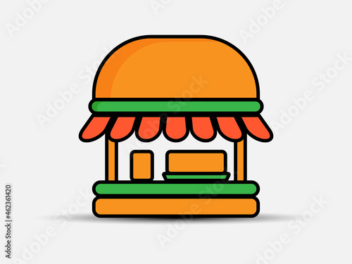 Burger Shop Illustration