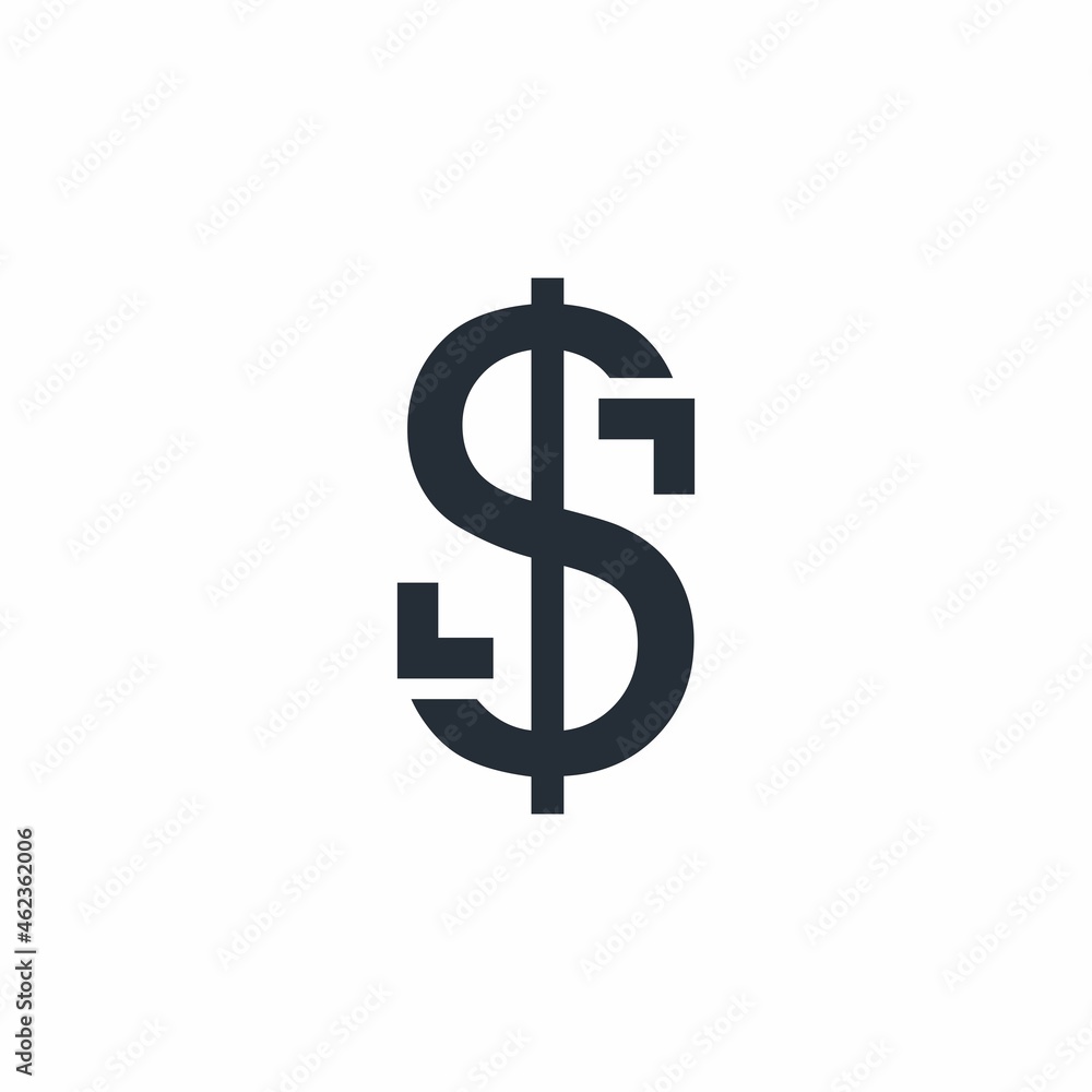 Dollar and left-right arrows. Money Transfer Payment. Financial transactions logo design. Vector illustration isolated on white background. Dollar and left-right arrows. Money Transfer Payment. Financial transactions logo design. Vector illustration isolated on white background.