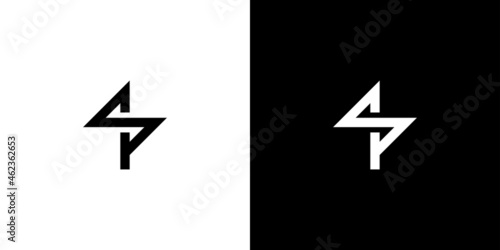 Unique and modern SP logo design
