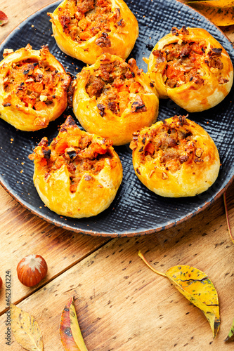 Pumpkin and meat buns