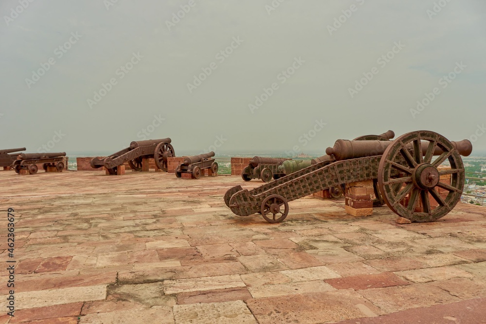 Cannons atop Mehrangarh Fort