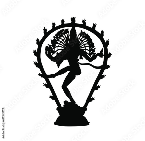 Nataraj Shiv vector. nataraj silhouette.