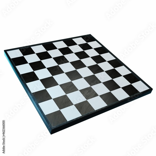 3D Chess Board Illustration