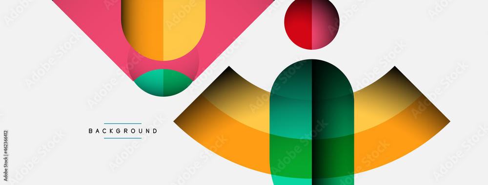 Trendy shapes, color minimal design composition, lines and shadows for wallpaper banner background or landing page Trendy shapes, color minimal design composition, lines and shadows for wallpaper banner background or landing page