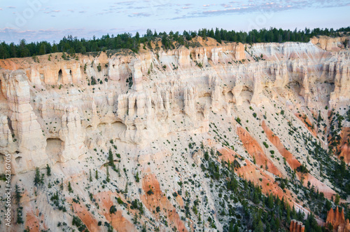 landscape on the bryce canyon in the united states of america