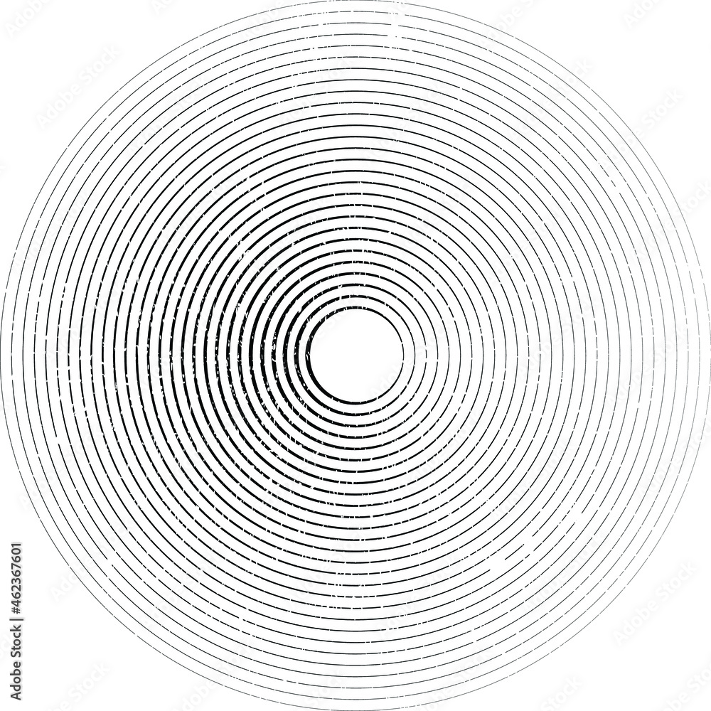 Grunge lines in Circle Form . Spiral Vector Illustration .Textured round Logo . Design element . Abstract Geometric circular shapes .Rotating grunge radial line. Concentric circles Grunge lines in Circle Form . Spiral Vector Illustration .Textured round Logo . Design element . Abstract Geometric circular shapes .Rotating grunge radial line. Concentric circles