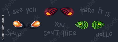 Mystic eyes. Vector graphics
