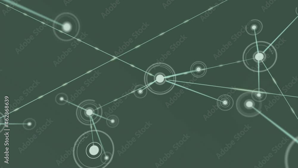 Digital animation of network of connections against grey background Digital animation of network of connections against grey background
