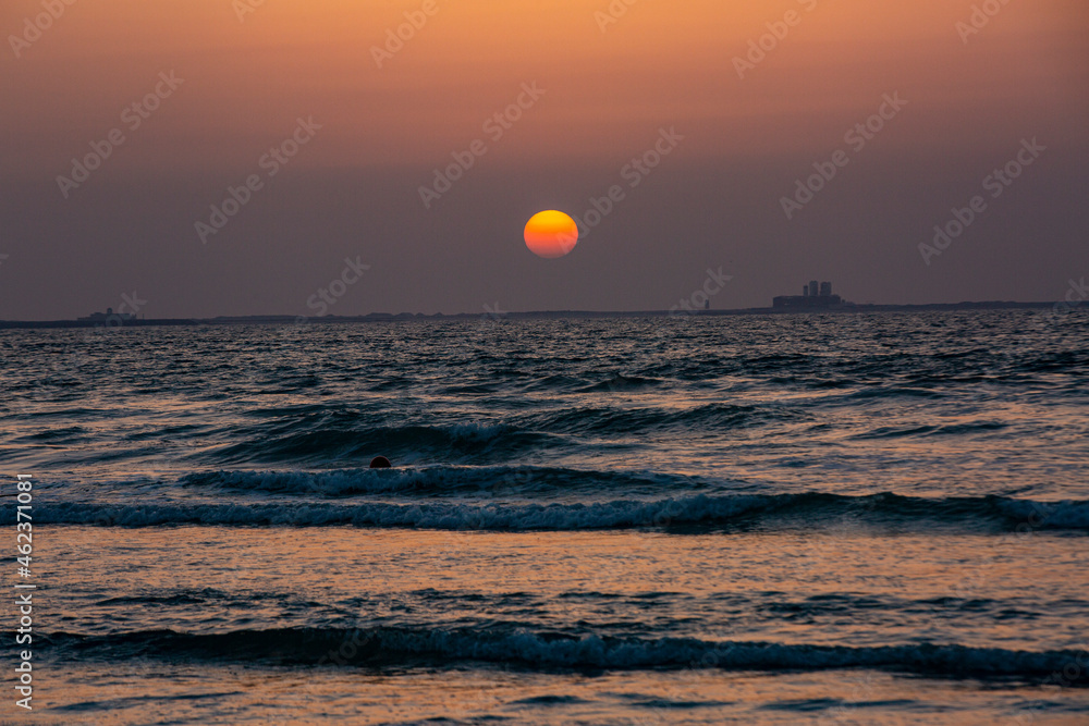 sunset of Dubai 