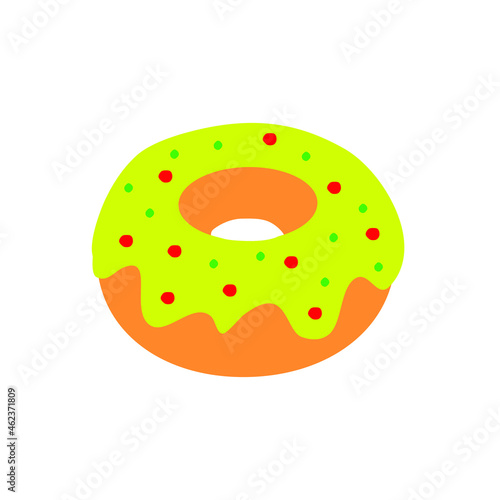 Donut icon vector. dessert illustration sign. sweet symbol. Cake logo.