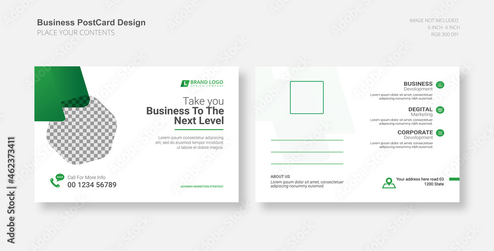 modern styles postcard template design modern styles postcard template design