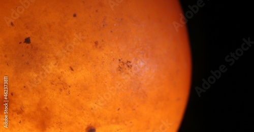 sun on the black background