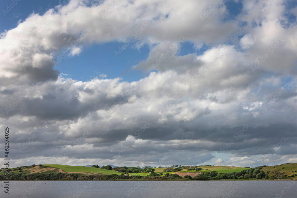 River and hills. Westport Ireland westcoast. Clouds. River and hills. Westport Ireland westcoast. Clouds.