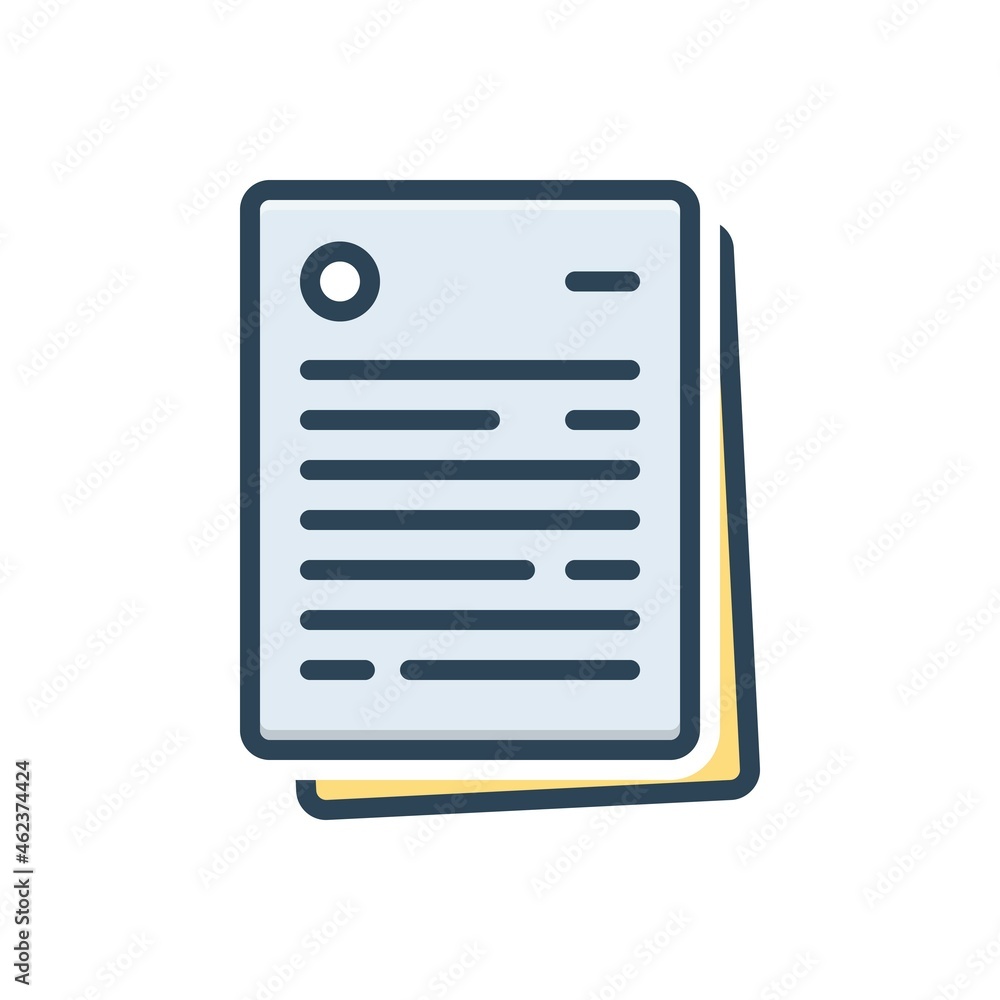 Color illustration icon for proposals