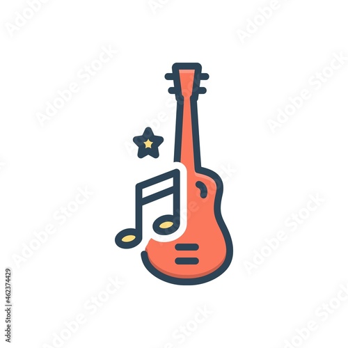 Color illustration icon for songs
