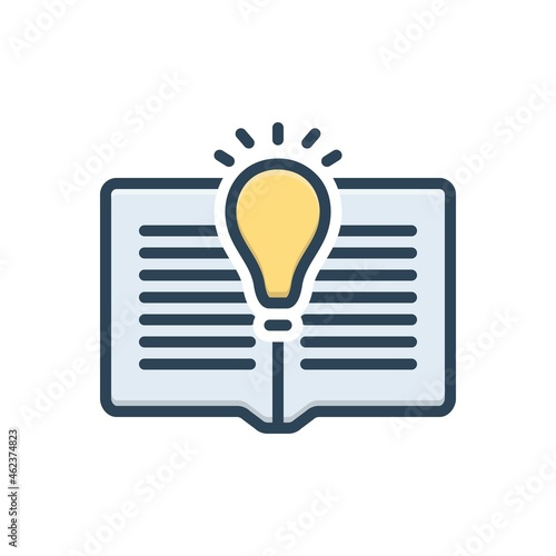 Color illustration icon for wit