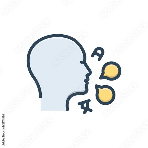 Color illustration icon for accent