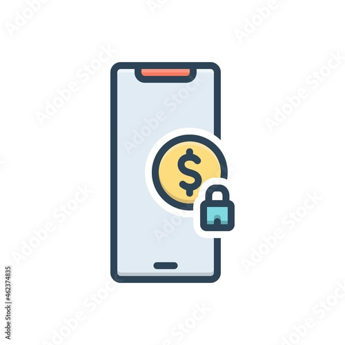 Color illustration icon for fixed