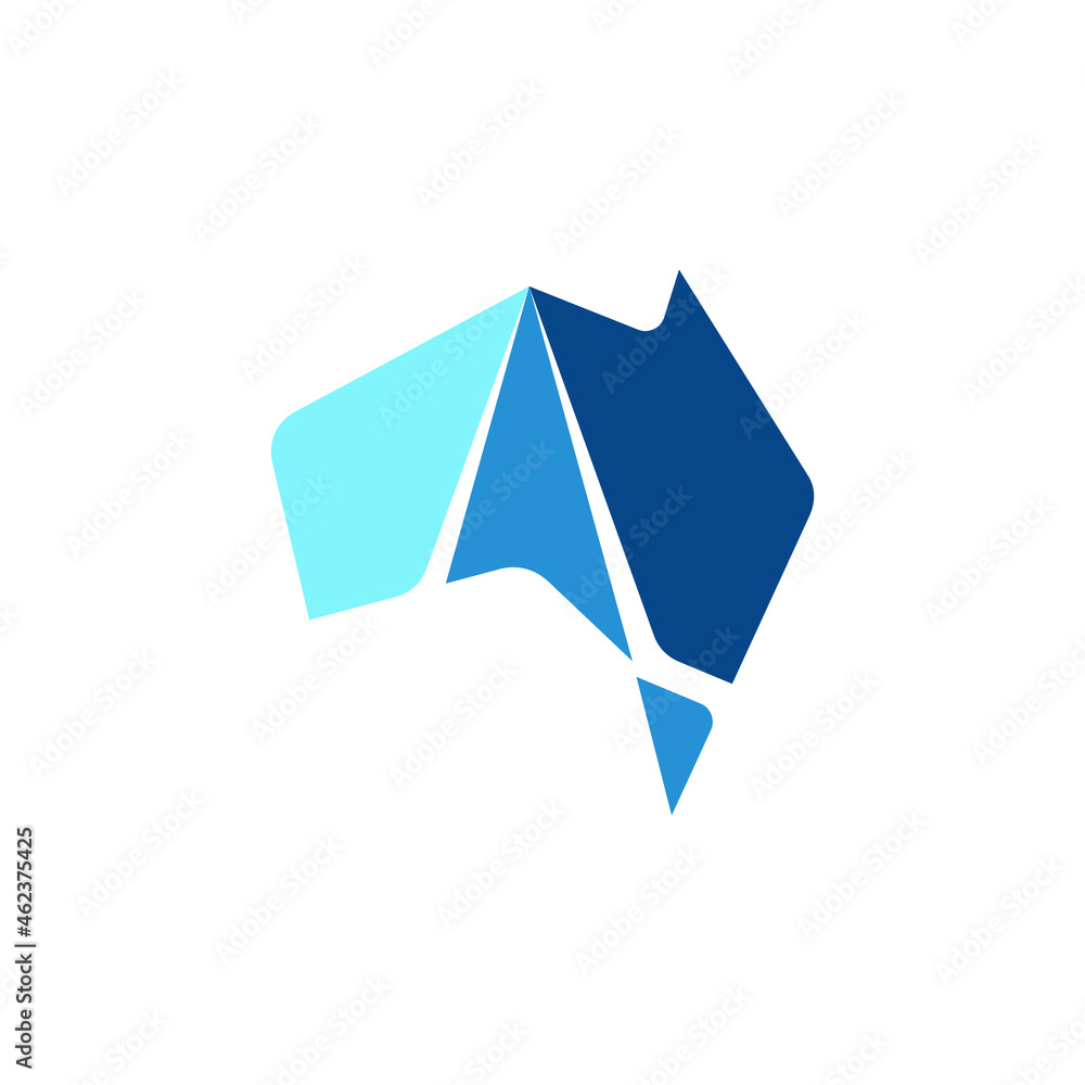 Naklejka premium Australian island logo, ion and vector