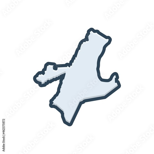 Color illustration icon for newark