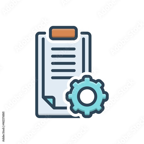Fotografija Color illustration icon for mandate