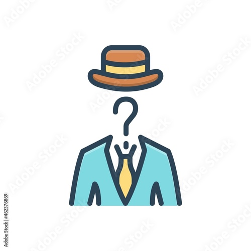 Color illustration icon for whose