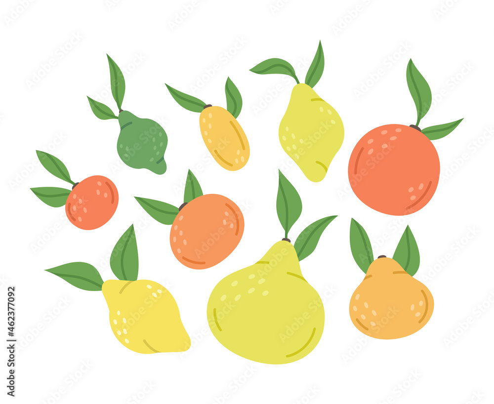 Doodle citrus fruits. Citrus orange, lime, lemon and pomelo vitamin fruits. Hand drawn organic sour taste fruits. Citrus fruits vector isolated illustration symbols set Doodle citrus fruits. Citrus orange, lime, lemon and pomelo vitamin fruits. Hand drawn organic sour taste fruits. Citrus fruits vector isolated illustration symbols set