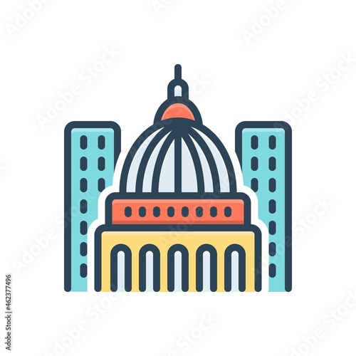 Color illustration icon for madison