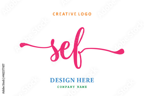 SEF lettering logo is simple, easy to understand and authoritative photo