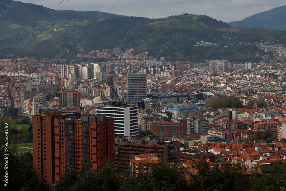 Bilbao seen from a hill