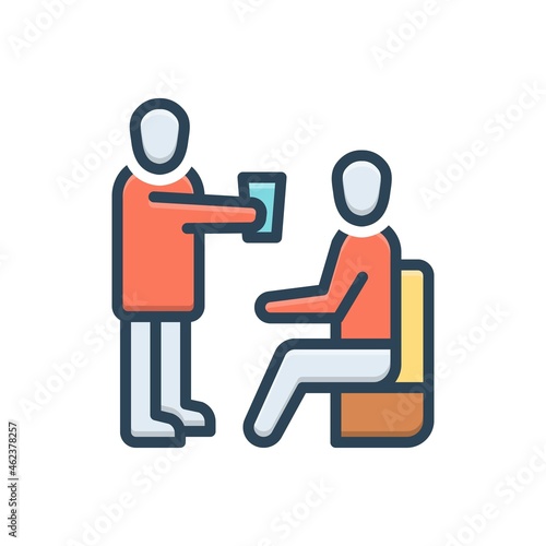 Color illustration icon for would