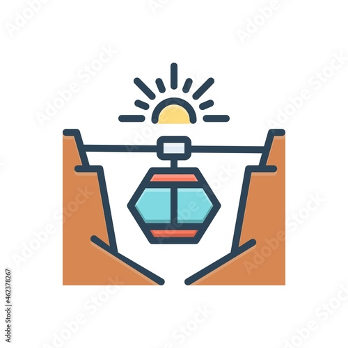 Color illustration icon for extreme
