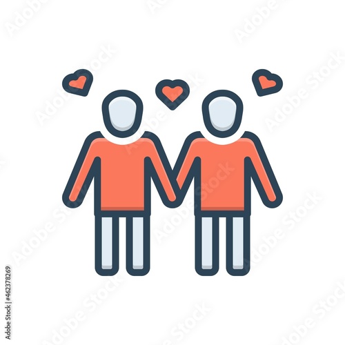 Color illustration icon for forever