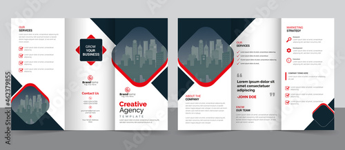 Creative corporate modern business trifold brochure template, trifold layout, a4 size brochure