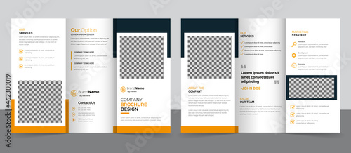 Creative corporate modern business trifold brochure template, trifold layout, a4 size brochure