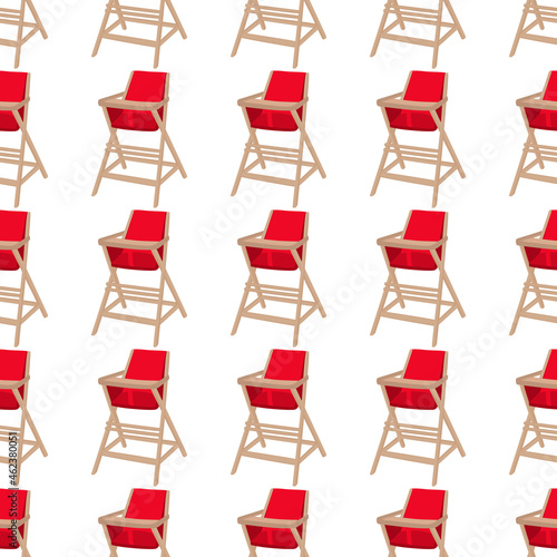 Illustration on theme colorful modern child high chair