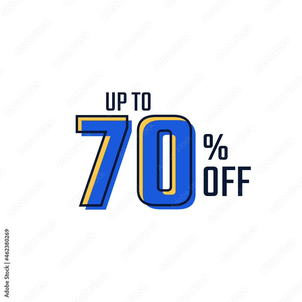 Discount Label up to 70% off Blue Vector Template Design Illustration. Suitable Design for Shop and Sale Banners. Discount Label up to 70% off Blue Vector Template Design Illustration. Suitable Design for Shop and Sale Banners.