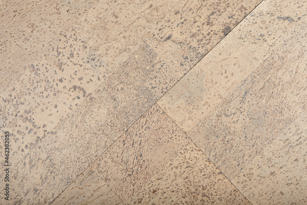 Obraz premium Bright cork floor close up with copy space
