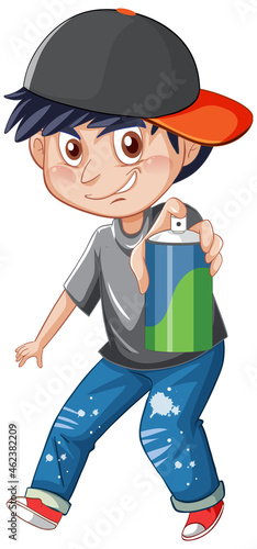Teenage gangster cartoon character