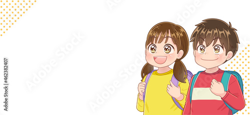 夢いっぱいで笑顔の小学生