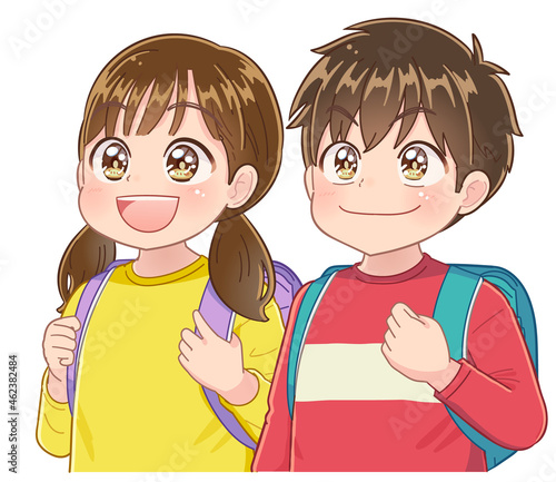 夢いっぱいで笑顔の小学生